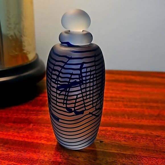 James Clark Studio Art Glass vintage perfume bottle - Picture 1 of 7